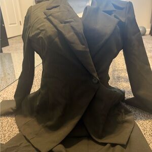 Elegant Black Women's Blazer and Skirt mp17